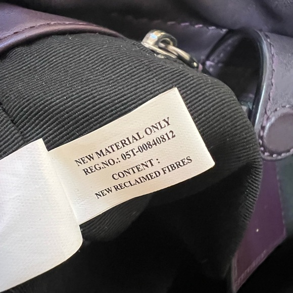 NWOT Marc Jacobs Tied Up Leather Drawstring Bag in Violet Purple - Picture 12 of 12